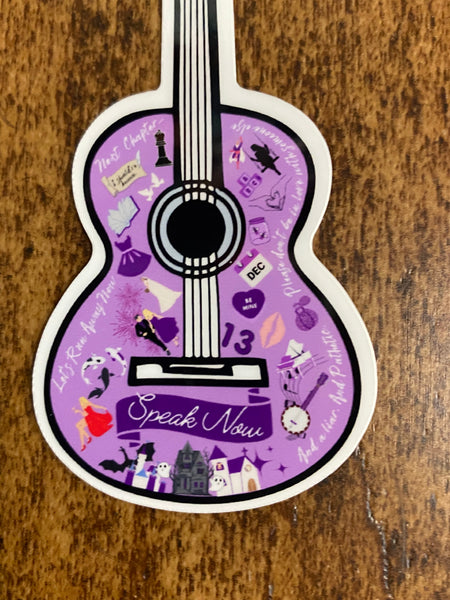 Speak Now Guitar Sticker