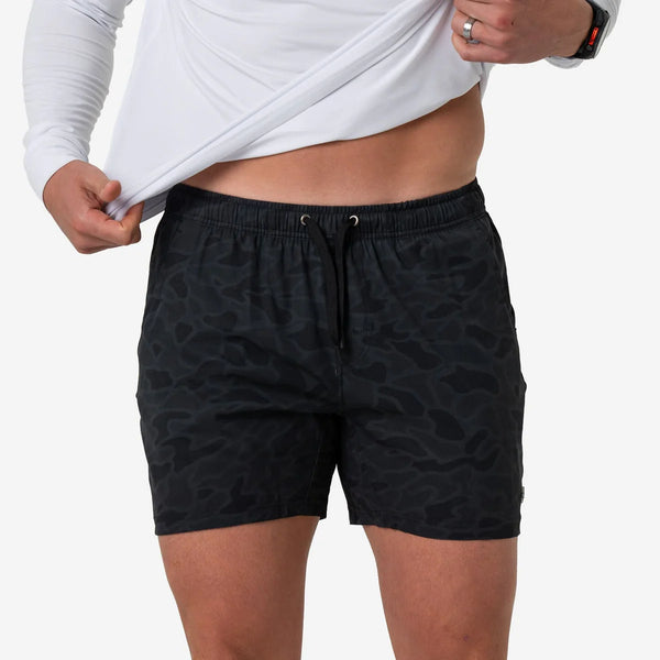 Burlebo Athletic Shorts- Black Camo w/Black Liner
