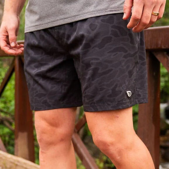 Burlebo Athletic Shorts- Black Camo w/Black Liner