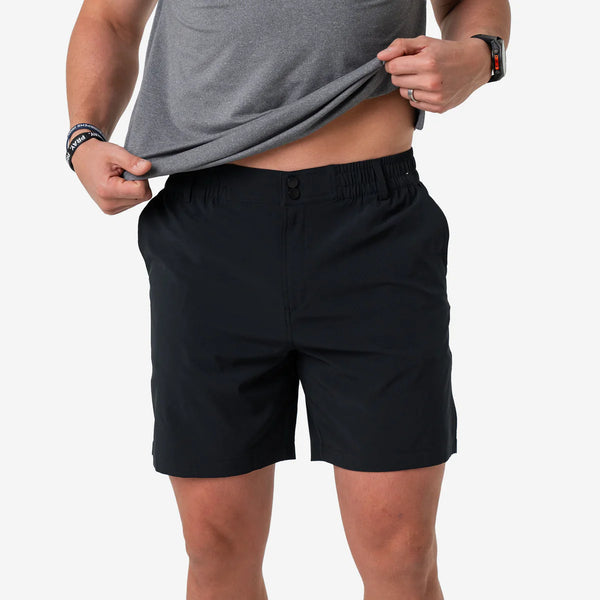Burlebo Everyday Shorts- Matte Black w/ Retro Duck Camo Pocket