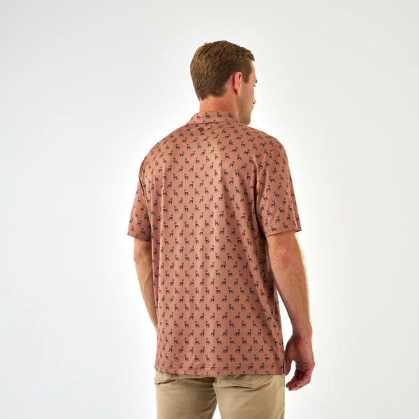 Burlebo Performance Polo- Whitetail Deer- Brown