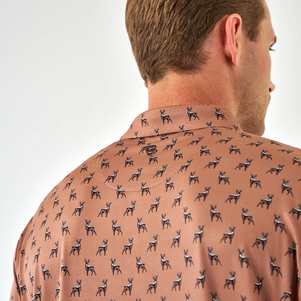 Burlebo Performance Polo- Whitetail Deer- Brown