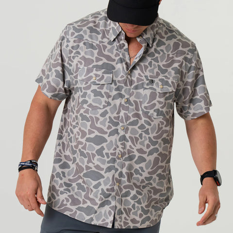 Burlebo Performance Western Shirt- Classic Deer Camo