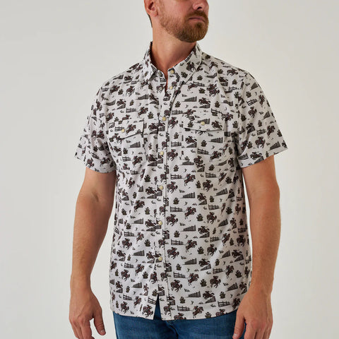 Burlebo Performance Western Shirt- Cowboy Country