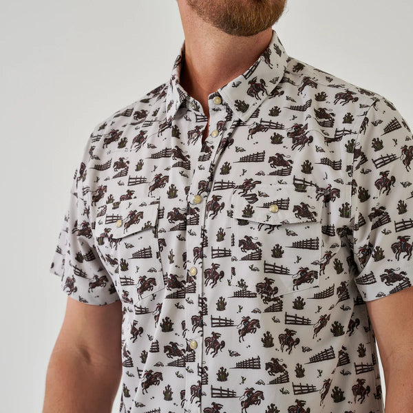 Burlebo Performance Western Shirt- Cowboy Country