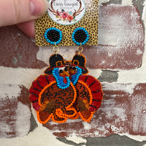 Turkey Hat Earrings