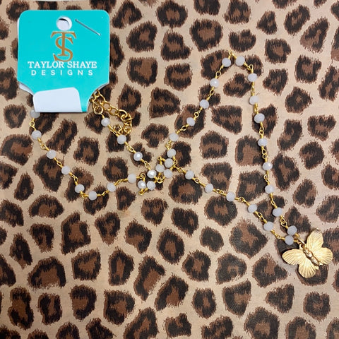 Butterfly Rosary Necklace