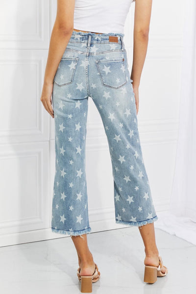 Judy Blue STAR Cropped Straight