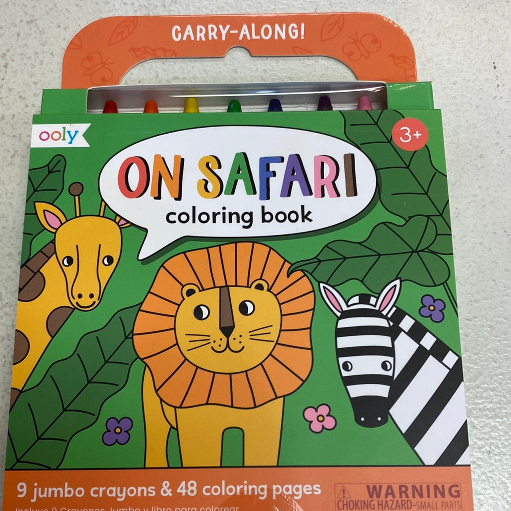 Ooly Carry-Along Coloring Book - on Safari