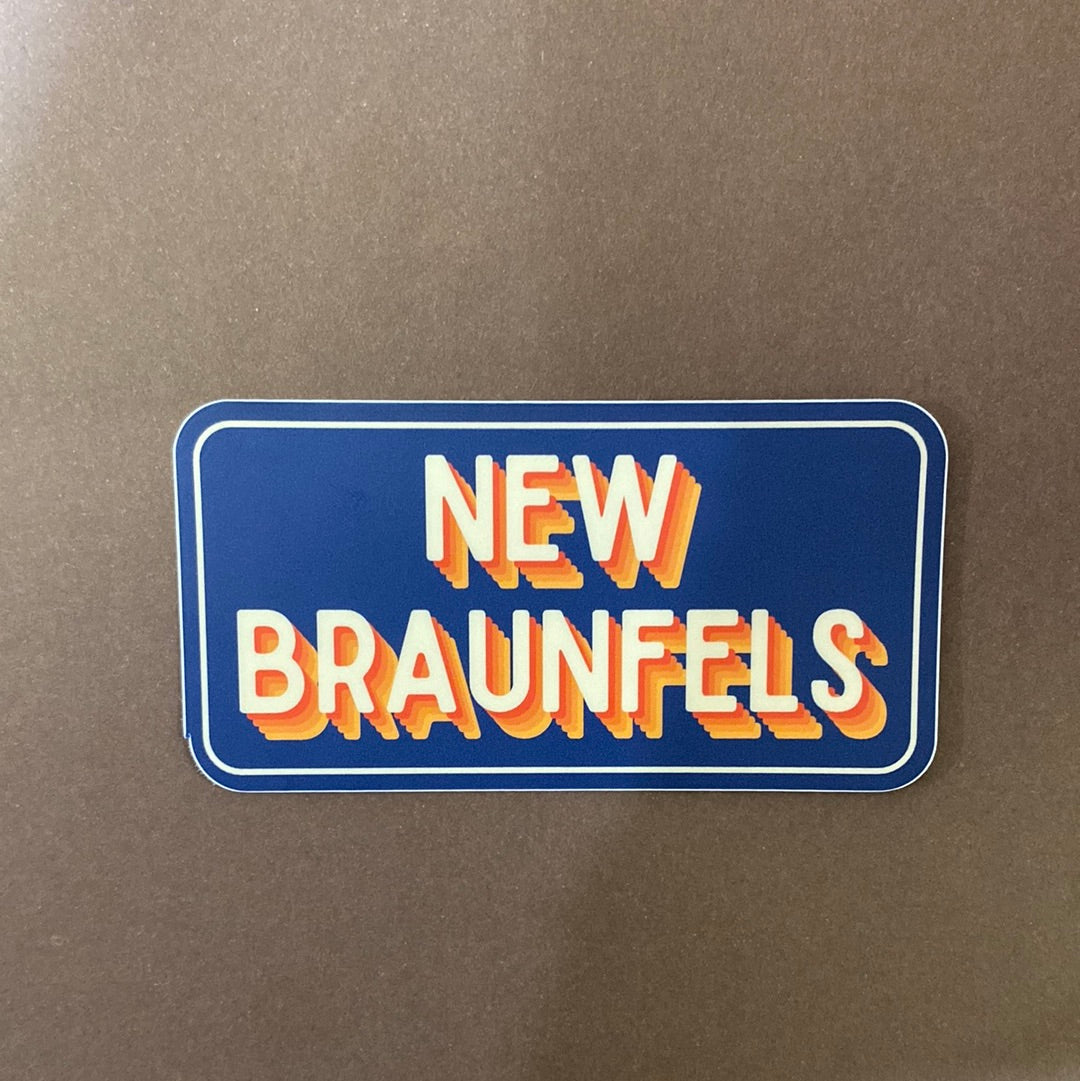 Navy New Braunfels Sticker