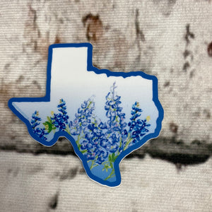 Bluebonnet Texas Sticker