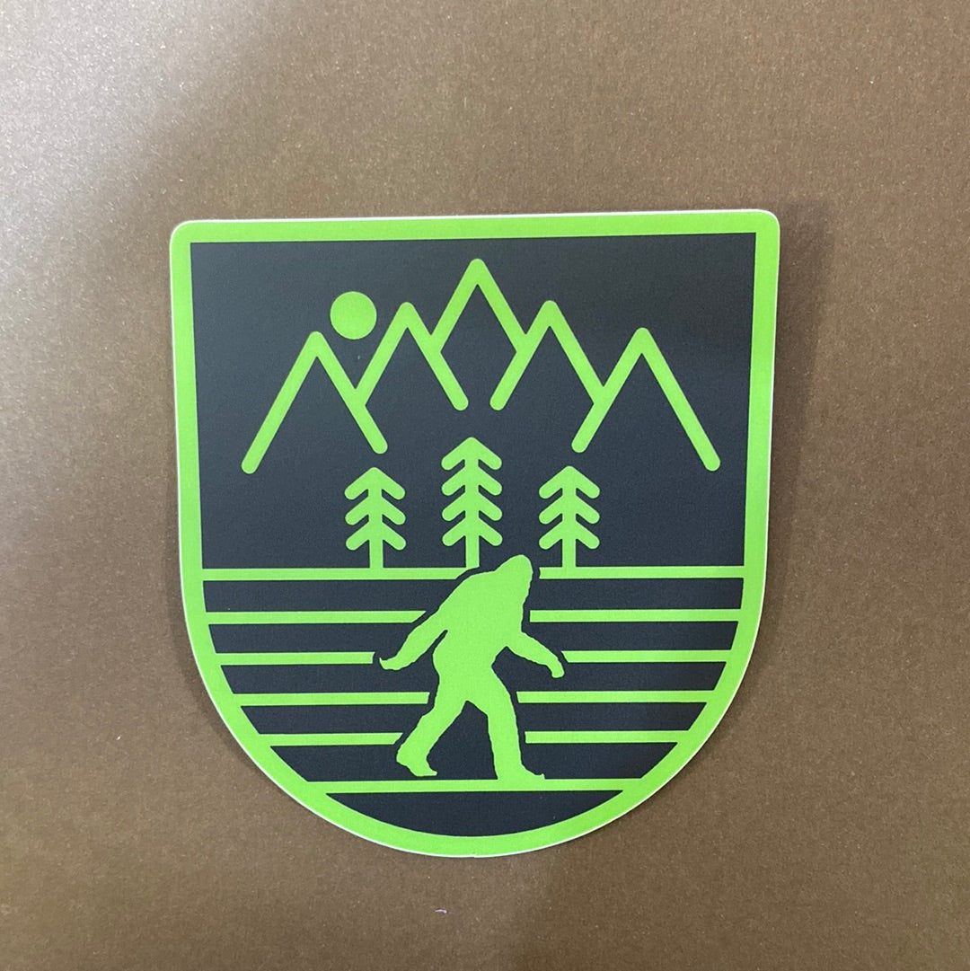Green Sasquatch Sticker
