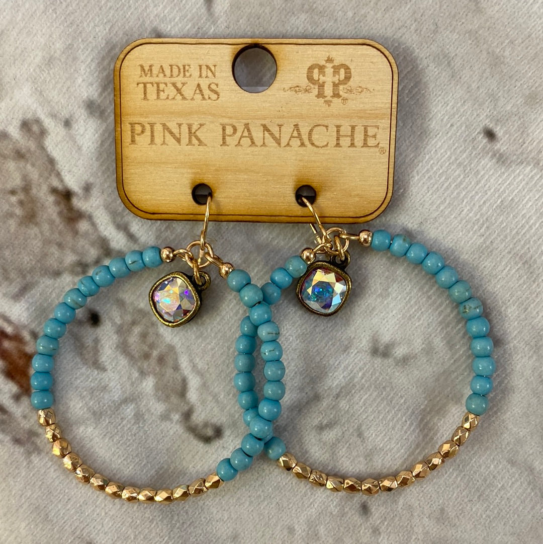 Pink Panache Turquoise Earrings