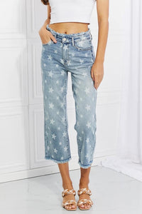 Judy Blue STAR Cropped Straight
