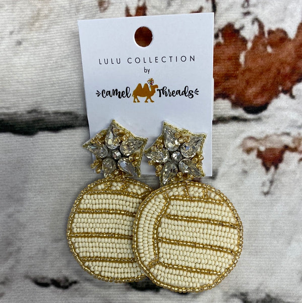 Camel Threads Volleyball Earrings