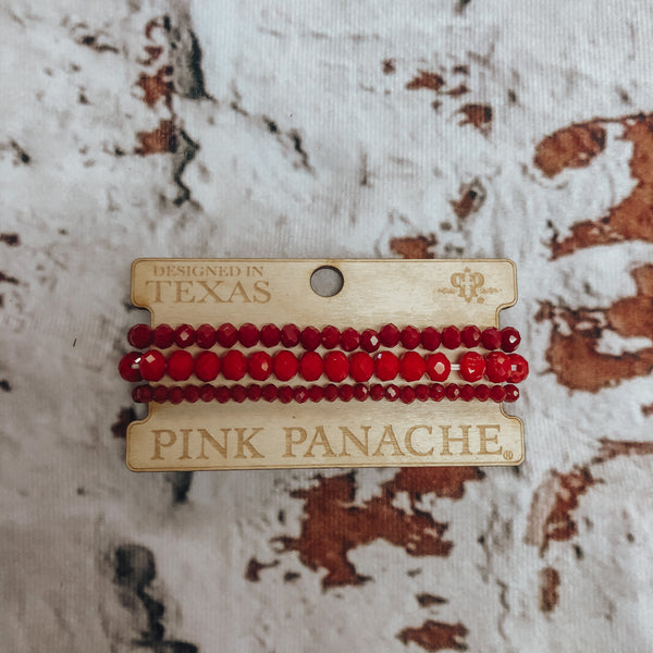 Pink Panache 3 Strand Bracelet Set