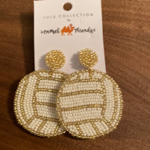 Camel Threads Volleyball Earrings