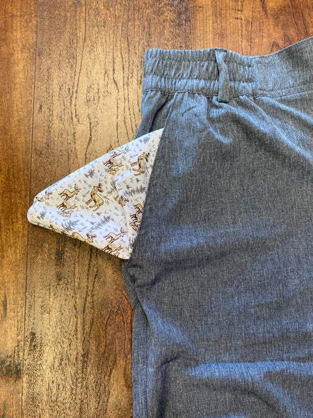 Burlebo Charcoal Grey Shorts W/Deer Pockets