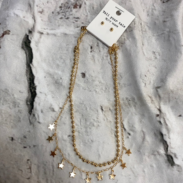 Shooting Star Necklace Set