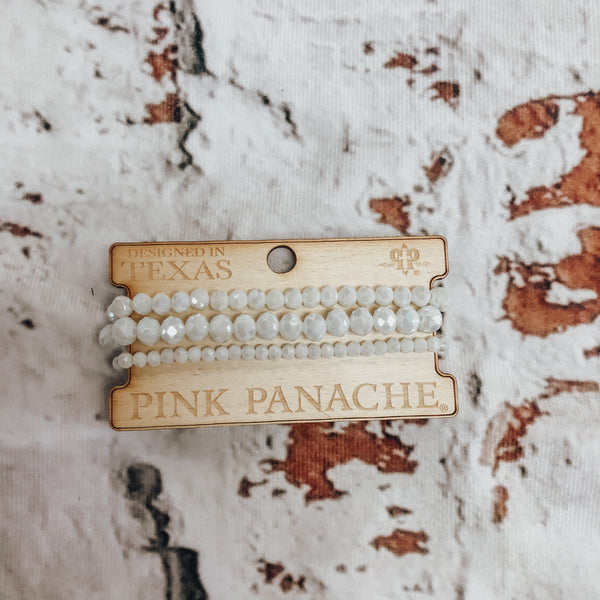 Pink Panache 3 Strand Bracelet Set